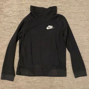 black nike high neck sweatshirt.